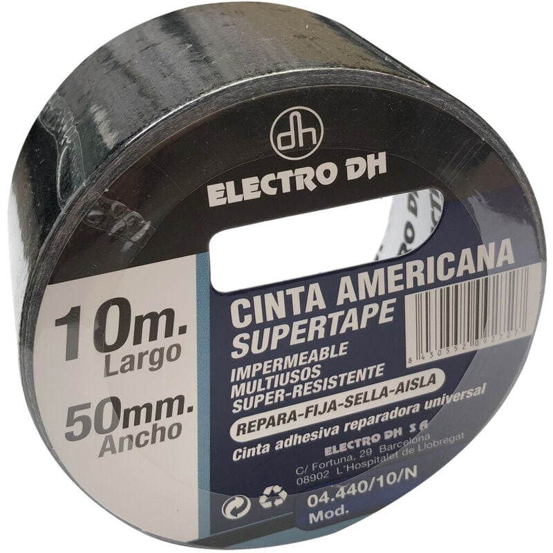 10 m. cinta adhesiva muy resistente Super Tape negra 50 mm. ( 04.440/10/N) - Electro Dh
10 m. cinta adhesiva muy resistente Super Tape negra 50 mm. ( 04.440/10/N) - Electro Dh