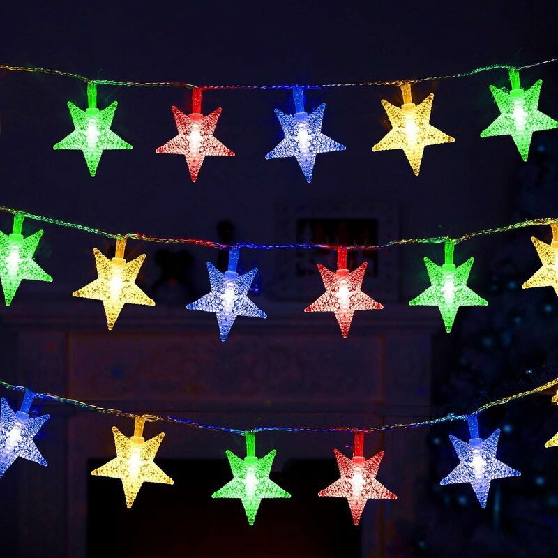 Abcrital - 100 LED 49 FT Star String Lights, Plug In Fairy String Lights Impermeable, Estirable para interior, exterior, boda, árbol de Navidad, año
Abcrital - 100 LED 49 FT Star String Lights, Plug In Fairy String Lights Impermeable, Estirable para interior, exterior, boda, árbol de Navidad, año