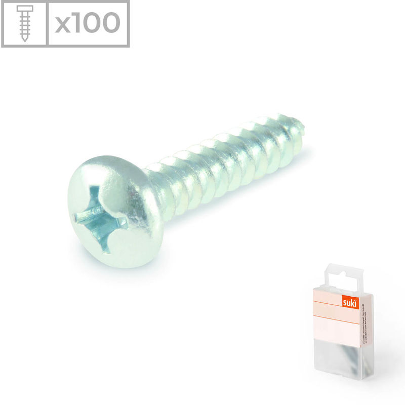 Pack 100 Tornillos Rosca Chapa con Cabeza Redonda| Fabricado en Acero Zincado | Medidas: 3,5x13mm
Pack 100 Tornillos Rosca Chapa con Cabeza Redonda| Fabricado en Acero Zincado | Medidas: 3,5x13mm