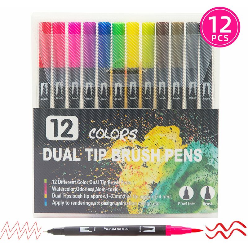 12 colores de doble punta Rotuladores de arte Juego de rotuladores Pincel y puntas finas Rotuladores de colores para ninos Adultos Artistas Dibujar
12 colores de doble punta Rotuladores de arte Juego de rotuladores Pincel y puntas finas Rotuladores de colores para ninos Adultos Artistas Dibujar