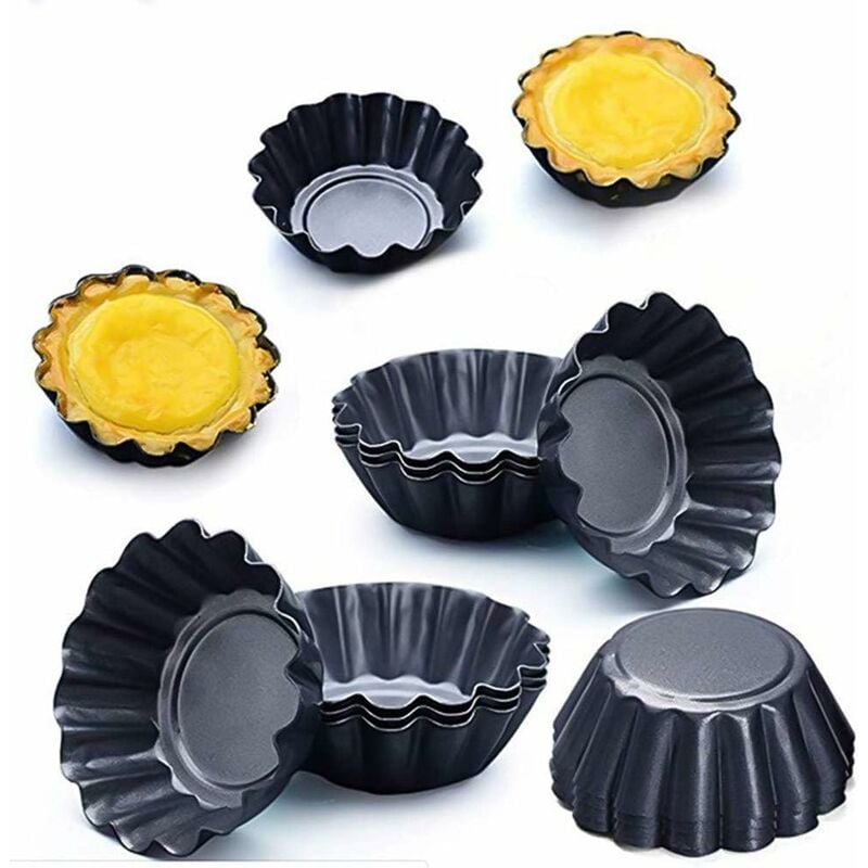 12 moldes para tartaletas mini moldes para tartas molde para panqueques de acero al carbono de 6,5 cm (negro)
12 moldes para tartaletas mini moldes para tartas molde para panqueques de acero al carbono de 6,5 cm (negro)