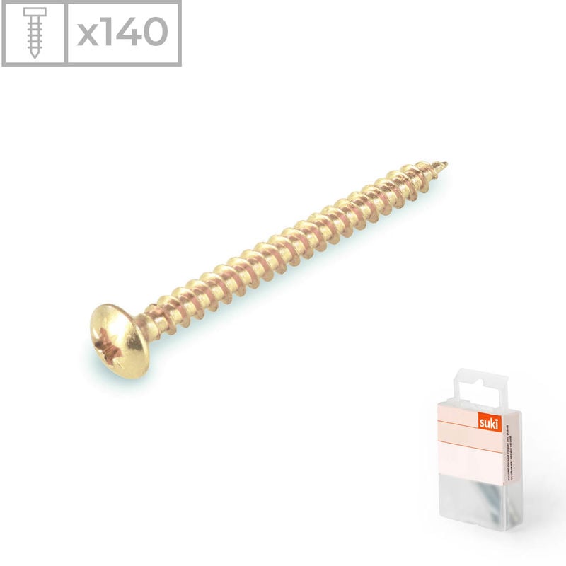140 Tornillos para madera con gota de sebo fabricados en acero zincado, medidas 3,5x30mm
140 Tornillos para madera con gota de sebo fabricados en acero zincado, medidas 3,5x30mm