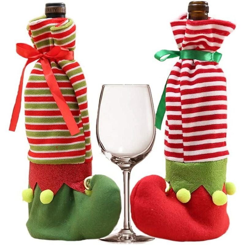 2 botas de duende navideñas, zapatos, campana, fundas de vino, bolsa de regalo roja, juegos de envoltura de regalo de Navidad para decoración navideña
2 botas de duende navideñas, zapatos, campana, fundas de vino, bolsa de regalo roja, juegos de envoltura de regalo de Navidad para decoración navideña