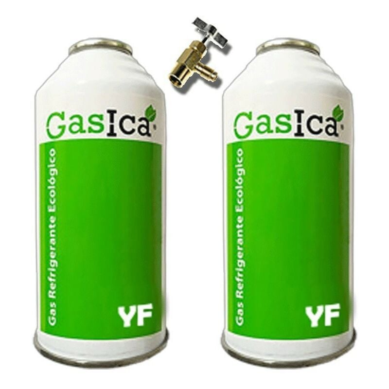 Reporshop - 2 Botellas Gas Ecologico Gasica YF 171gr + Valvula Sustituto R1234YF Freeze Organico
Reporshop - 2 Botellas Gas Ecologico Gasica YF 171gr + Valvula Sustituto R1234YF Freeze Organico