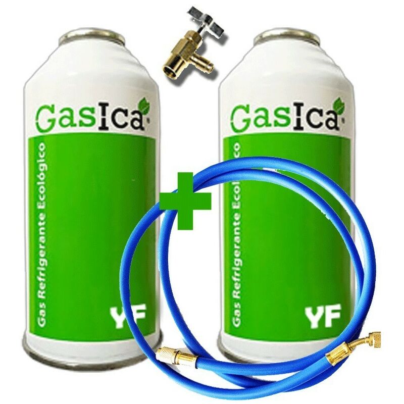 Reporshop - 2 Botellas Gas Ecologico Gasica YF 355gr + Valvula + Manguera Sustituto R1234YF Organico
Reporshop - 2 Botellas Gas Ecologico Gasica YF 355gr + Valvula + Manguera Sustituto R1234YF Organico