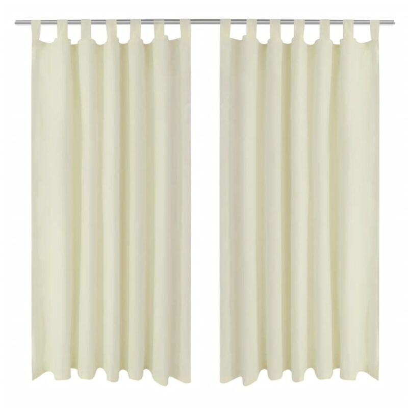 Cortinas Micro-Satinadas con Trabillas 2 Unidades Blanco Crema 140x245 cm - Crema - Vidaxl
Cortinas Micro-Satinadas con Trabillas 2 Unidades Blanco Crema 140x245 cm - Crema - Vidaxl