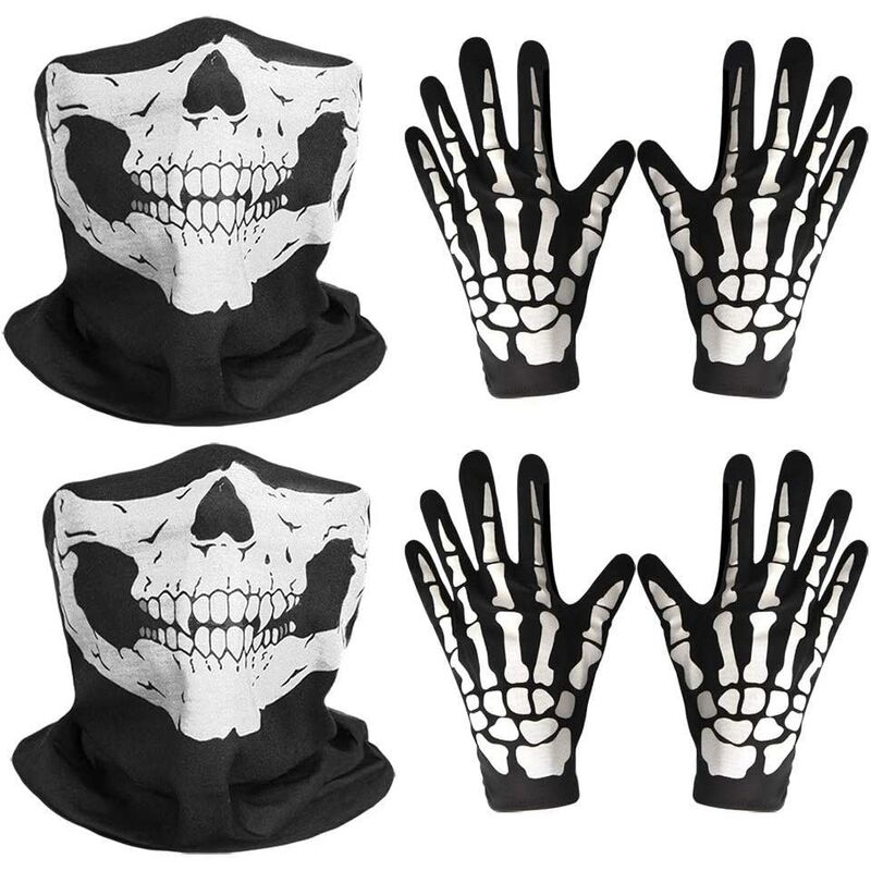 2 juegos de guantes de esqueleto blancos y máscara de calavera de terror de Halloween máscara de cabeza fantasma accesorios de maquillaje de
2 juegos de guantes de esqueleto blancos y máscara de calavera de terror de Halloween máscara de cabeza fantasma accesorios de maquillaje de