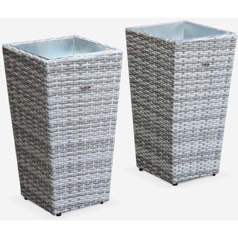 Pareja de macetas para jardín, Resina tranzada, Varios tonos de grises, ratan sintetico - PRATO - Varios tonos de grises
Pareja de macetas para jardín, Resina tranzada, Varios tonos de grises, ratan sintetico - PRATO - Varios tonos de grises