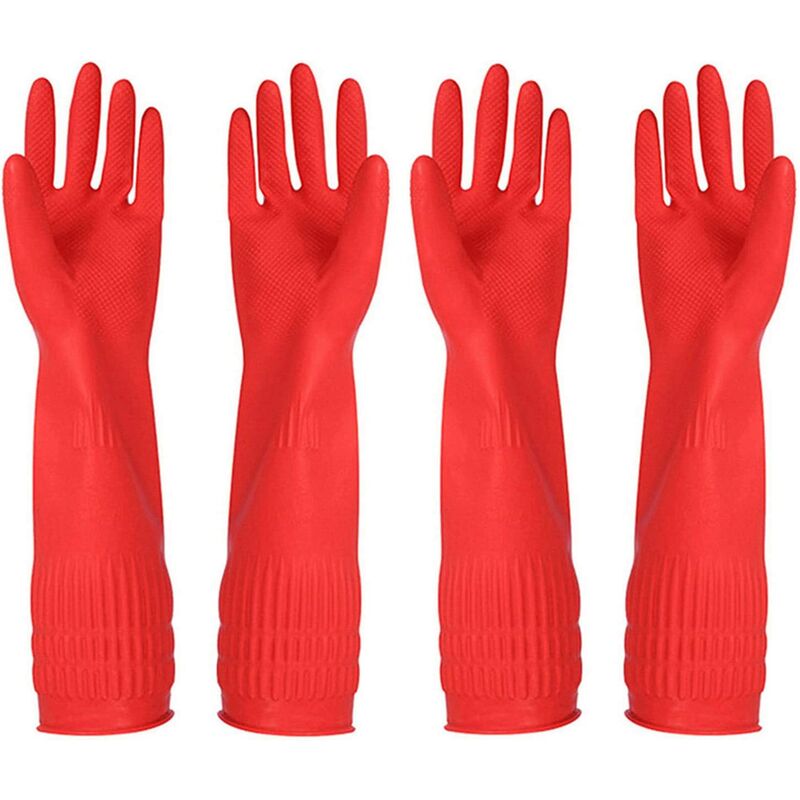 2 pares de guantes de limpieza de goma reutilizables, guantes de goma rojos, adecuados para lavar y limpiar, talla S
2 pares de guantes de limpieza de goma reutilizables, guantes de goma rojos, adecuados para lavar y limpiar, talla S