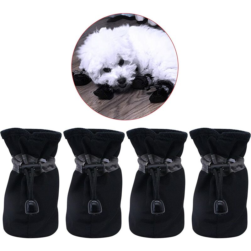 2 pares de zapatos para perros antideslizantes, estos cómodos zapatos para perros con suela suave y cinta reflectante (talla 2 negra)
2 pares de zapatos para perros antideslizantes, estos cómodos zapatos para perros con suela suave y cinta reflectante (talla 2 negra)