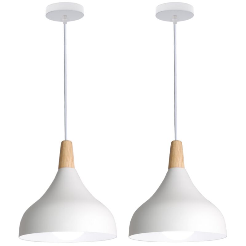 2 pcs lámpara colgante creativo simple E27 iluminación interior luz colgante dormitorio sala de estar (blanco) - Blanco
2 pcs lámpara colgante creativo simple E27 iluminación interior luz colgante dormitorio sala de estar (blanco) - Blanco