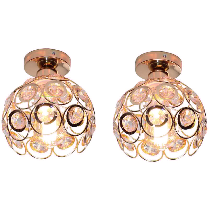 2 pcs lámpara techo creativa moderna, luz techo cristal ahorro energía E27 dormitorio sala de estar Ø20cm (Dorado) - Oro rosa
2 pcs lámpara techo creativa moderna, luz techo cristal ahorro energía E27 dormitorio sala de estar Ø20cm (Dorado) - Oro rosa