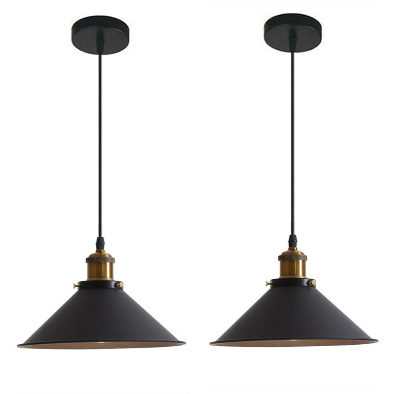 2 pcs luz colgantes hierro forjadoindustrial retro dormitorio creativo moderno metal sala de estar cafe decoración luces Ø26cm, Negro - Negro
2 pcs luz colgantes hierro forjadoindustrial retro dormitorio creativo moderno metal sala de estar cafe decoración luces Ø26cm, Negro - Negro