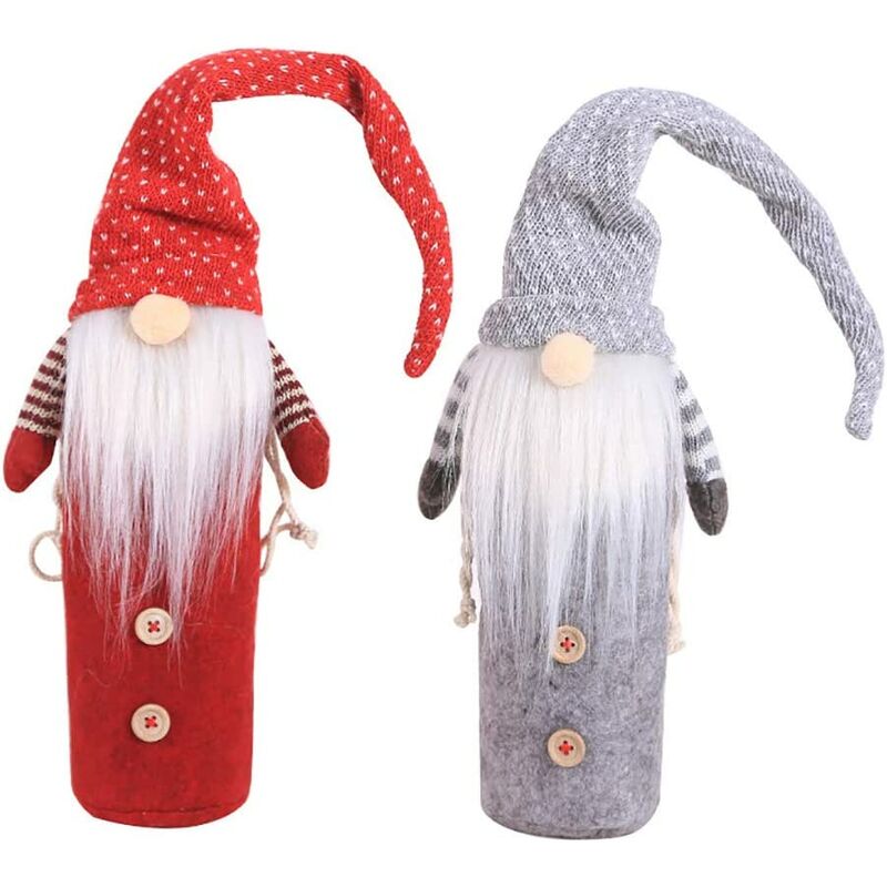 2 piezas cubiertas de botellas de vino tinto de Navidad cubierta de tapa de botella de vino de gnomo sueco de Navidad Juego de decoración de botella
2 piezas cubiertas de botellas de vino tinto de Navidad cubierta de tapa de botella de vino de gnomo sueco de Navidad Juego de decoración de botella