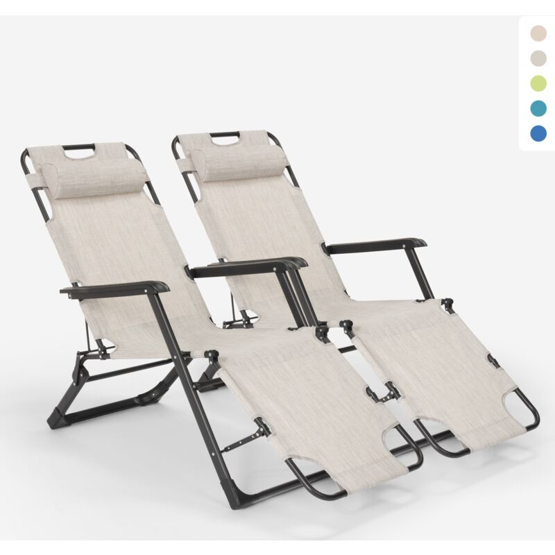 2 sillas de playa tumbona hamaca plegables de jardín multiposición Zero Gravity | Gris
2 sillas de playa tumbona hamaca plegables de jardín multiposición Zero Gravity | Gris