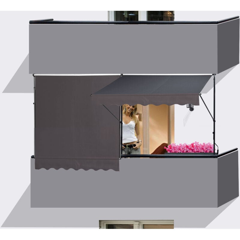 2 Stück Klemmmarkise 250x130cm GRAU Balkonmarkise Sonnenschutz Terrassenüberdachung Höhenverstellbar von 200-290cm Markise Balkon ohne Bohren
2 Stück Klemmmarkise 250x130cm GRAU Balkonmarkise Sonnenschutz Terrassenüberdachung Höhenverstellbar von 200-290cm Markise Balkon ohne Bohren