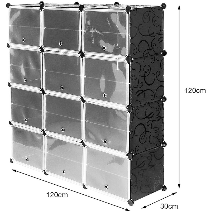 2 X Zapatero modular, estantería modular con 12 compartimentos, 126 x 32 x 127 cm - Bianco
2 X Zapatero modular, estantería modular con 12 compartimentos, 126 x 32 x 127 cm - Bianco