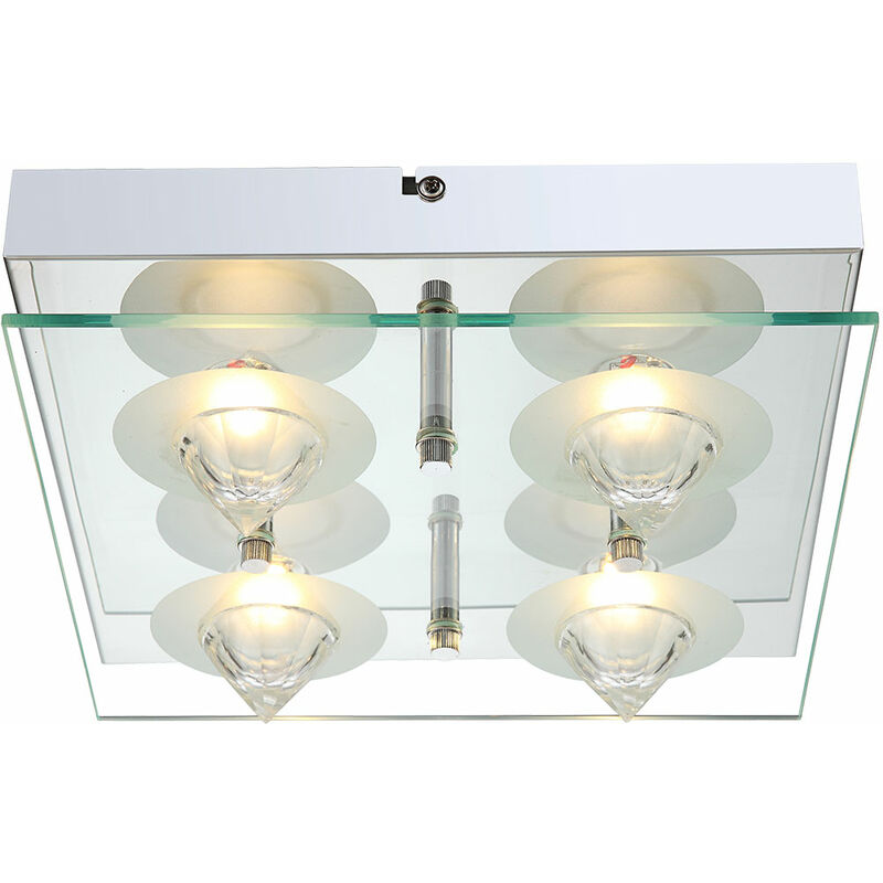 Lámpara de luz de diseño LED de 20 vatios placa de vidrio cromado cristales transparentes Globo 4941201-4 RAMIRO
Lámpara de luz de diseño LED de 20 vatios placa de vidrio cromado cristales transparentes Globo 4941201-4 RAMIRO