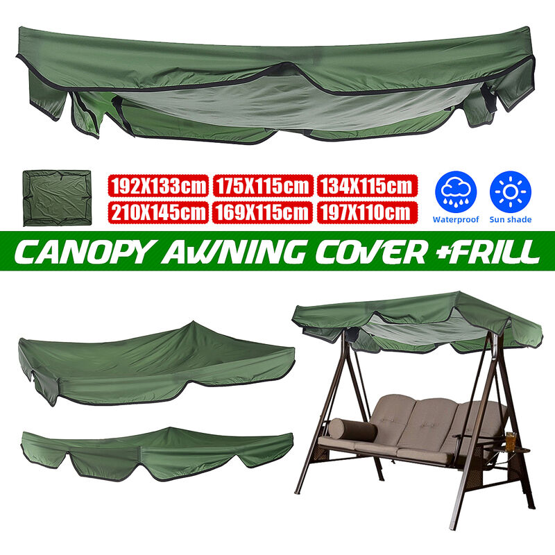 210 * 145 cm Anti-UV silla giratoria toldo cubierta superior duradera impermeable toldo cubierta superior reemplazo jardín sombrilla exterior
210 * 145 cm Anti-UV silla giratoria toldo cubierta superior duradera impermeable toldo cubierta superior reemplazo jardín sombrilla exterior
