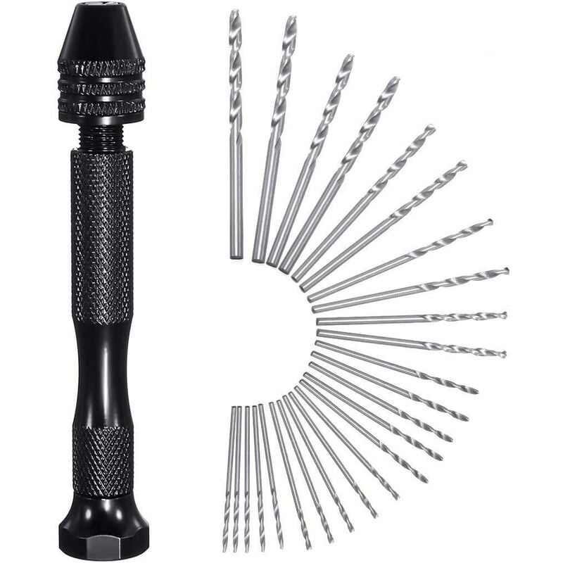 26 Taladro de mano Taladro de mano de aluminio de precisión mini 25 Taladro helicoidal 0,5-3,0 mm
26 Taladro de mano Taladro de mano de aluminio de precisión mini 25 Taladro helicoidal 0,5-3,0 mm