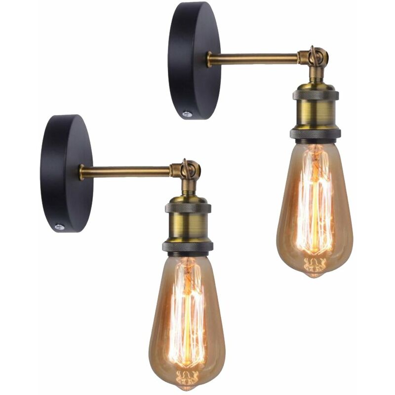 Stoex - 2PCS Aplique de Pared Retro Aplique de Pared Simple Lámpara de Pared Industrial Apliques de Pared Vintage E27
Stoex - 2PCS Aplique de Pared Retro Aplique de Pared Simple Lámpara de Pared Industrial Apliques de Pared Vintage E27
