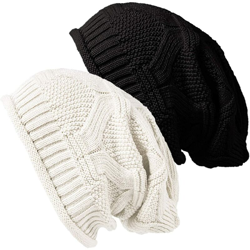 2pcs gorro de invierno gorro de invierno para mujer gorro de punto gorro suave y cálido con forro polar en blanco y negro
2pcs gorro de invierno gorro de invierno para mujer gorro de punto gorro suave y cálido con forro polar en blanco y negro