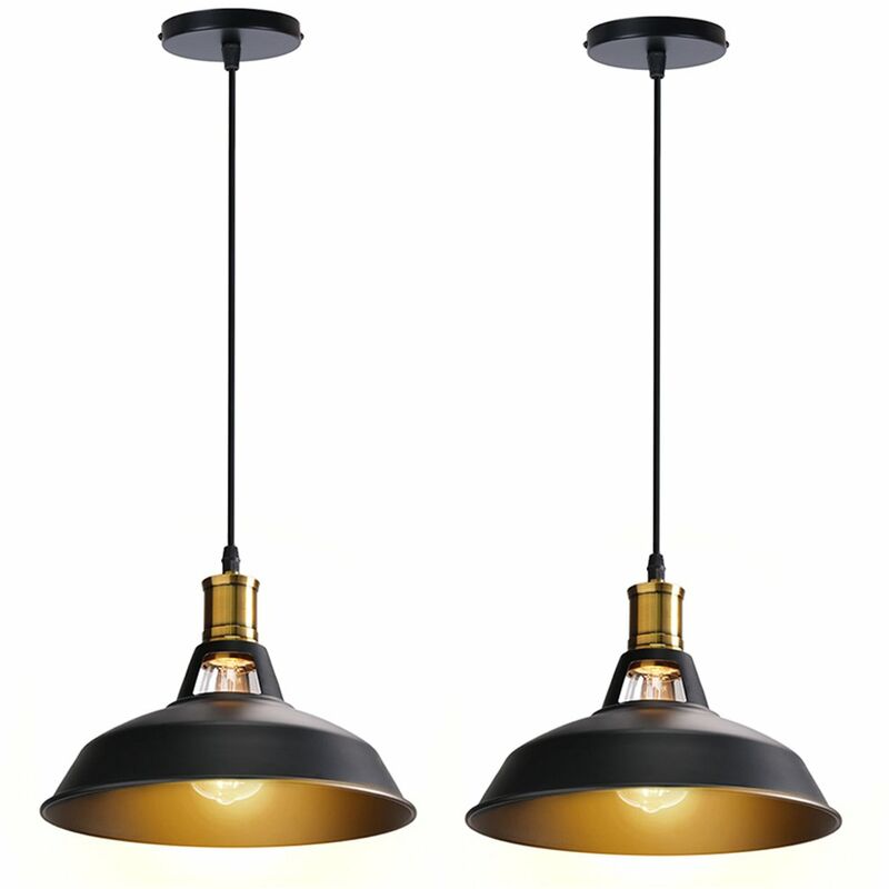 2PCS Lámparas de Colgar Metal Retro Industrial Lámparas de Techo Nórdico Vintage para Sala Comedor Cocina Negro
2PCS Lámparas de Colgar Metal Retro Industrial Lámparas de Techo Nórdico Vintage para Sala Comedor Cocina Negro