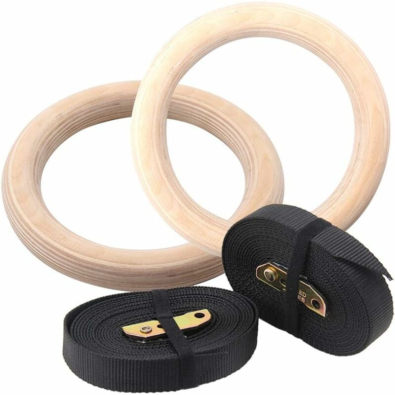 2X Anillos de gimnasia Anillos de gimnasia de madera Anillos de gimnasia con correas de nailon ajustables
2X Anillos de gimnasia Anillos de gimnasia de madera Anillos de gimnasia con correas de nailon ajustables