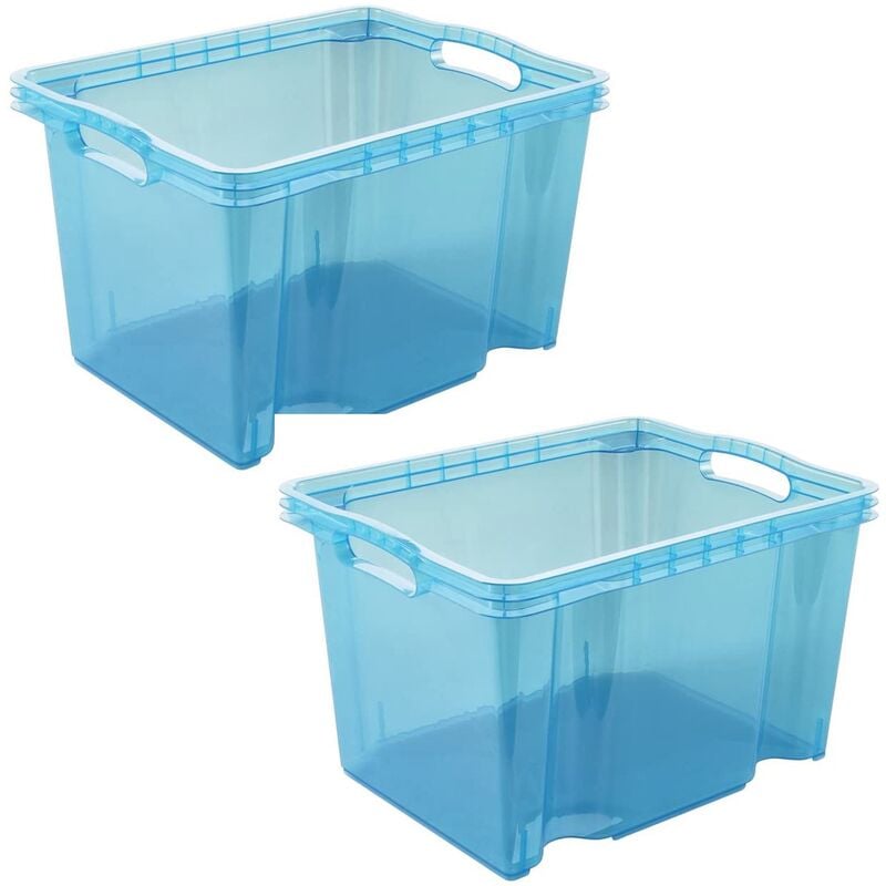 2x Caja de Almacenaje con Asas Integradas, Tamaño: M, 35 x 27 x 21 cm, 13,5 l, Azul Transparente
2x Caja de Almacenaje con Asas Integradas, Tamaño: M, 35 x 27 x 21 cm, 13,5 l, Azul Transparente