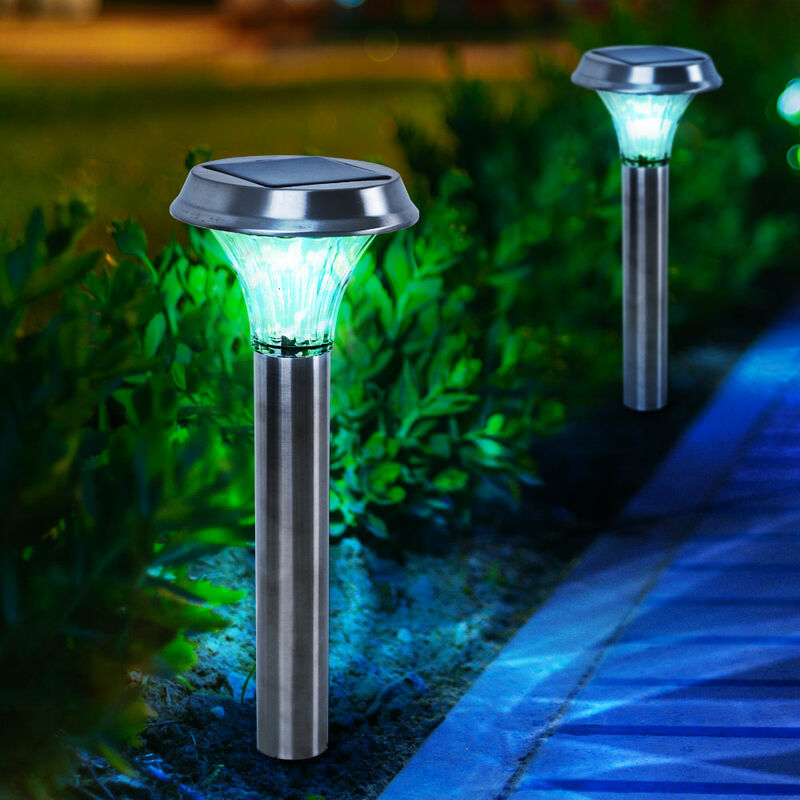 2x luces exteriores LED SOLAR enchufan lámparas terrazas de acero inoxidable espiga de tierra focos
2x luces exteriores LED SOLAR enchufan lámparas terrazas de acero inoxidable espiga de tierra focos