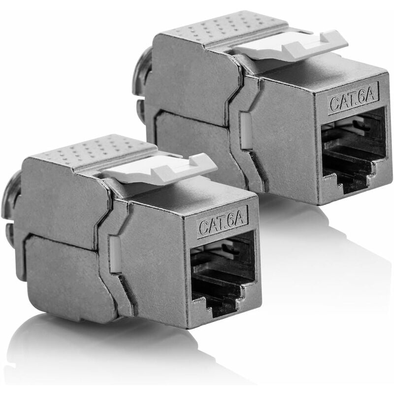 Abcrital - 2X Módulo Keystone Cat 6a Jack - Conector STP blindado Instalación a presión RJ45 Montaje Cable sin procesar Cat 500Mhz 10GBit / s
Abcrital - 2X Módulo Keystone Cat 6a Jack - Conector STP blindado Instalación a presión RJ45 Montaje Cable sin procesar Cat 500Mhz 10GBit / s