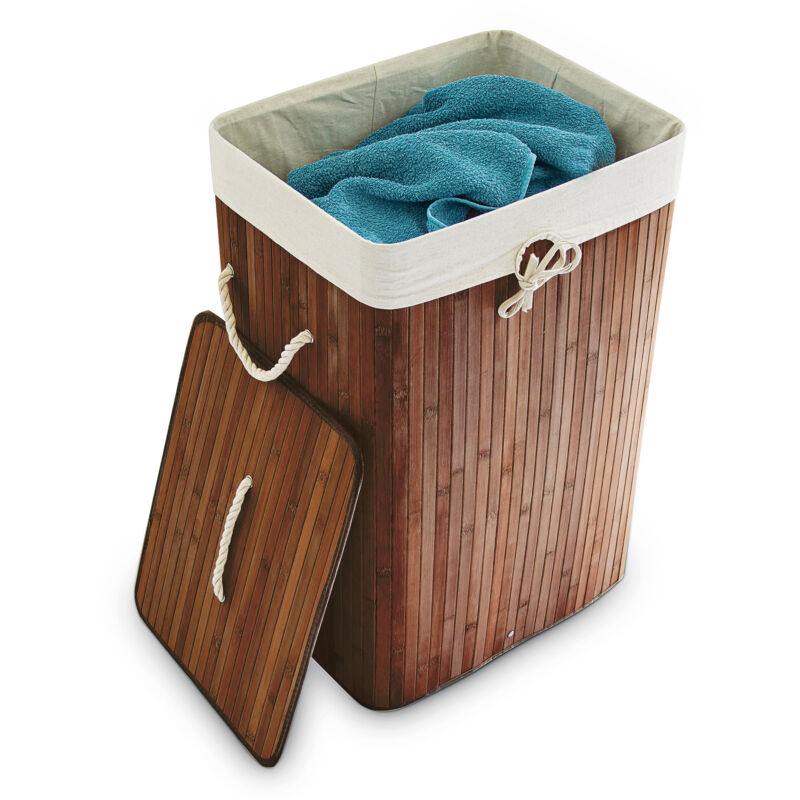 3 Cestos Ropa Sucia Plegable, Cubo Colada Rectangular con Tapa, Bambú, 83L, 65,5 x 43,5 x 33,5 cm, Marrón
3 Cestos Ropa Sucia Plegable, Cubo Colada Rectangular con Tapa, Bambú, 83L, 65,5 x 43,5 x 33,5 cm, Marrón