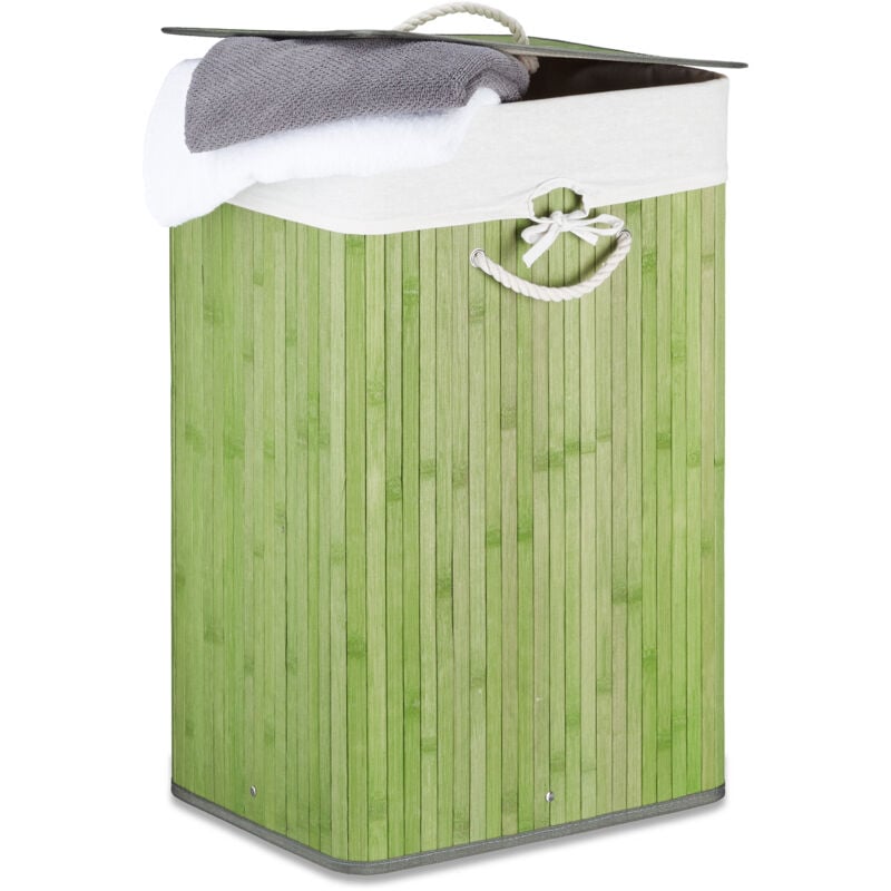 3 Cestos Ropa Sucia Plegable, Cubo Colada Rectangular con Tapa, Bambú, 83L, 65,5 x 43,5 x 33,5 cm, Verde
3 Cestos Ropa Sucia Plegable, Cubo Colada Rectangular con Tapa, Bambú, 83L, 65,5 x 43,5 x 33,5 cm, Verde
