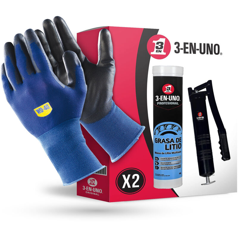 3 EN UNO Profesional - Lote Grasa de litio multiusos 400gr + Bomba profesional engrasadora para cartucho de 400gr
3 EN UNO Profesional - Lote Grasa de litio multiusos 400gr + Bomba profesional engrasadora para cartucho de 400gr
