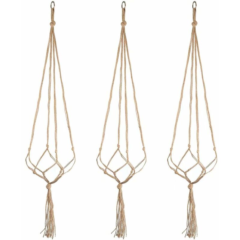 3 piezas para colgar plantas, colgadores para macetas de yute, soportes para plantas de macramé con llavero para decoración interior al aire libre
3 piezas para colgar plantas, colgadores para macetas de yute, soportes para plantas de macramé con llavero para decoración interior al aire libre