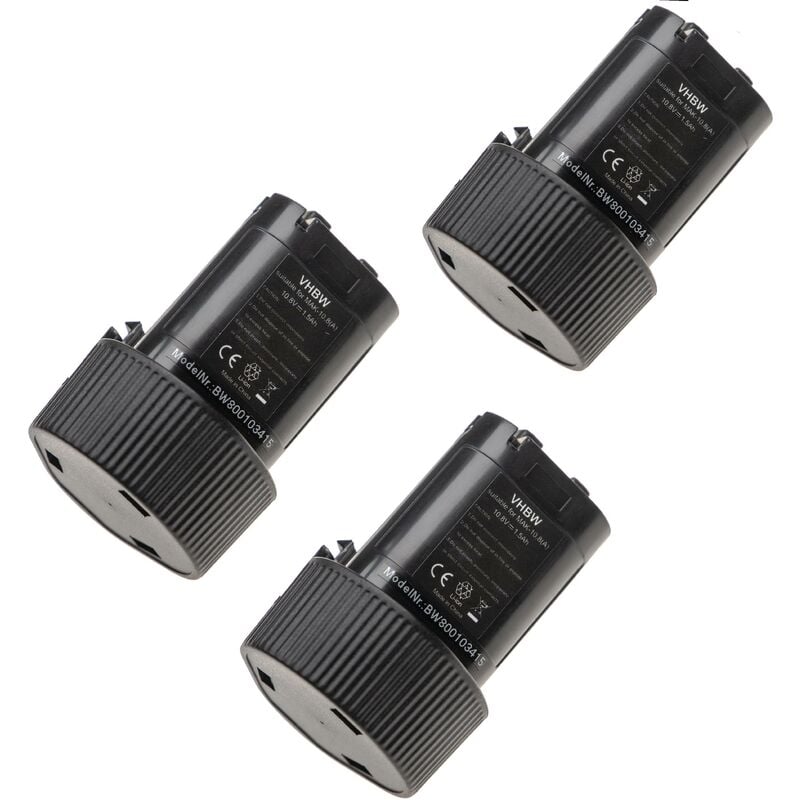 3 x Set baterías 1500mAh para herramienta Makita CL100, CL100DW, CL100DZ, CL102DZX, DF030, DF030D, DF030DWE - Vhbw
3 x Set baterías 1500mAh para herramienta Makita CL100, CL100DW, CL100DZ, CL102DZX, DF030, DF030D, DF030DWE - Vhbw