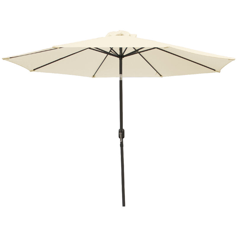 Outsunny 3X2m Patio Umbrella Canopy Tilt Crank Sun Shade Garden Cream