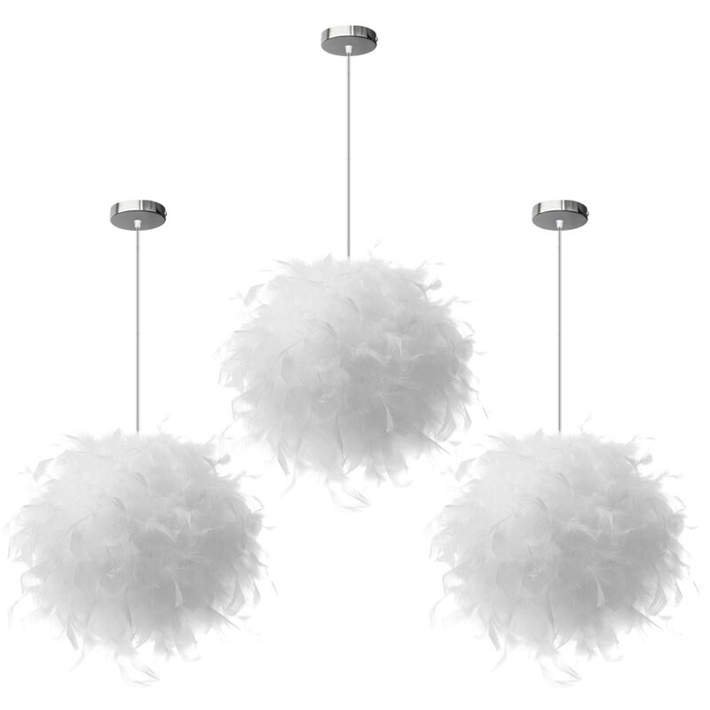 (3PCS)Lámparas de Colgar Nórdica 25CM E27 Lámpara de Techo Creativa Romántica Lámparas de Colgar de Pluma Blanca Pura Colgante de Luz Moderna
(3PCS)Lámparas de Colgar Nórdica 25CM E27 Lámpara de Techo Creativa Romántica Lámparas de Colgar de Pluma Blanca Pura Colgante de Luz Moderna