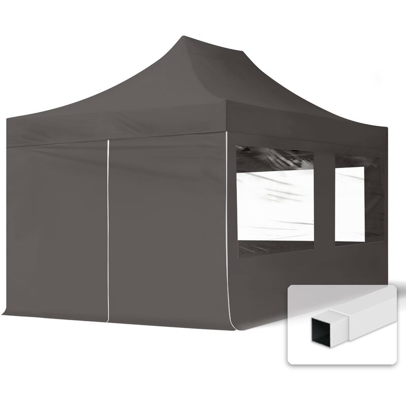 3x4,5m Gazebo plegable - 4 paneles laterales (panorámica) PES300 Gazebo plegable de acero Carpas de fiesta en el jardín gris - grigio
3x4,5m Gazebo plegable - 4 paneles laterales (panorámica) PES300 Gazebo plegable de acero Carpas de fiesta en el jardín gris - grigio