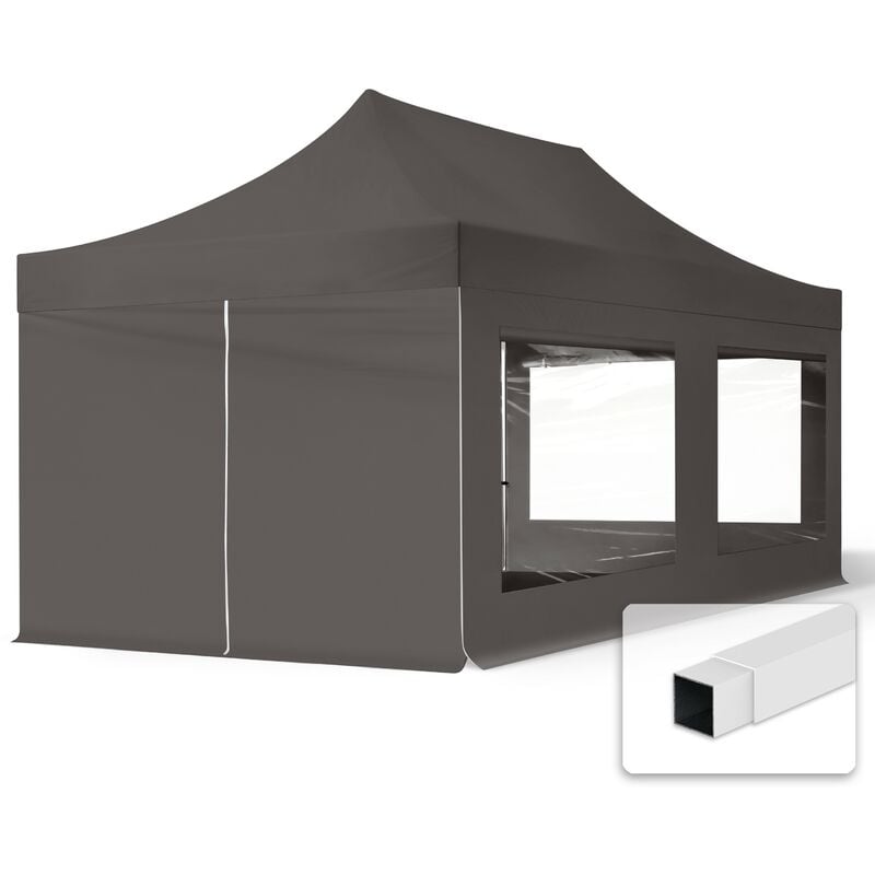 3x6m Gazebo plegable - 4 paneles laterales (panorámica) PES300 Gazebo plegable de acero Carpas de fiesta en el jardín gris - grigio
3x6m Gazebo plegable - 4 paneles laterales (panorámica) PES300 Gazebo plegable de acero Carpas de fiesta en el jardín gris - grigio