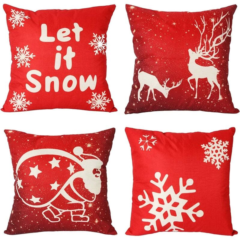 4 fundas de almohada navideñas rojas Fundas de almohada navideñas Decoraciones navideñas de invierno Reemplazo de la funda de almohada
4 fundas de almohada navideñas rojas Fundas de almohada navideñas Decoraciones navideñas de invierno Reemplazo de la funda de almohada