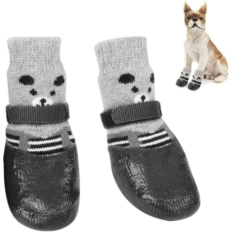 4 protectores de patas, zapatos impermeables para perros, botas protectoras para perros, calcetines ajustables antideslizantes de algodón negro para
4 protectores de patas, zapatos impermeables para perros, botas protectoras para perros, calcetines ajustables antideslizantes de algodón negro para