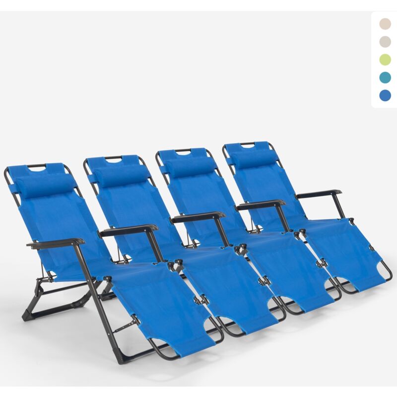 4 sillas de playa tumbona hamaca plegables de jardín multiposición Zero Gravity | Azul Marino
4 sillas de playa tumbona hamaca plegables de jardín multiposición Zero Gravity | Azul Marino
