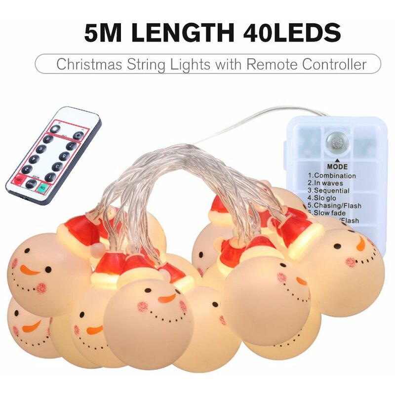 40 luces LED de cadena Luces de cadena LED de Navidad Control remoto 8 modos de luz Decoracion navidena para interior Fiesta al aire libre arbol de
40 luces LED de cadena Luces de cadena LED de Navidad Control remoto 8 modos de luz Decoracion navidena para interior Fiesta al aire libre arbol de