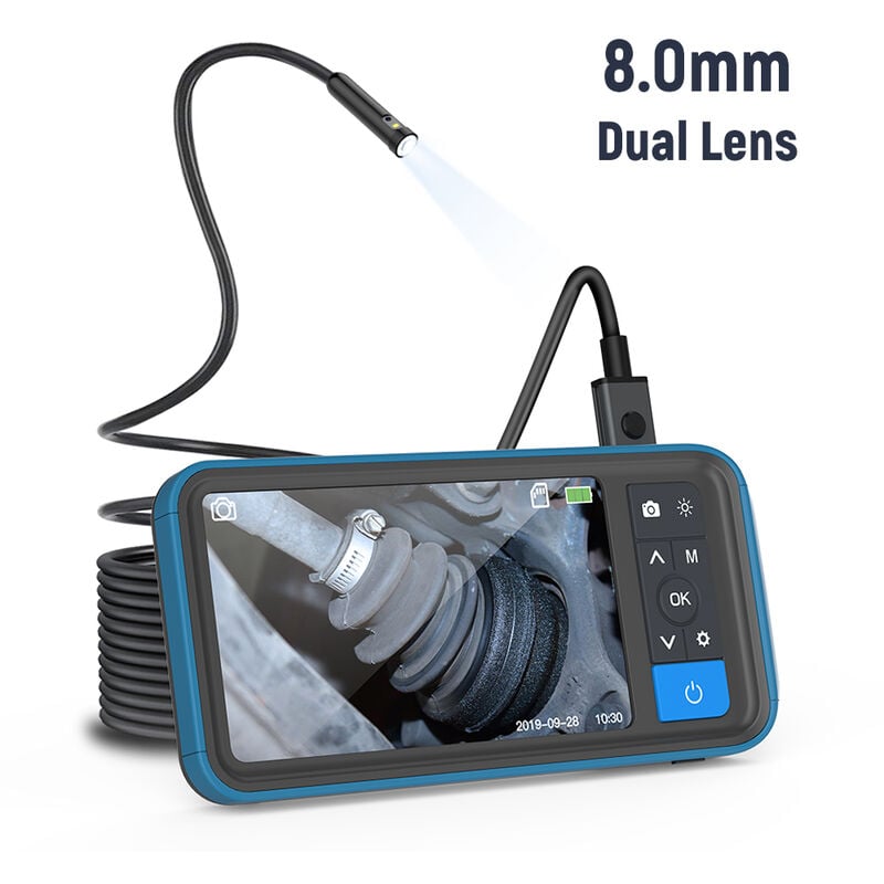 Happyshopping - 4.5 pulgadas, endoscopio digital con pantalla a color HD, lente dual de 8 mm, camara a prueba de agua IP67
Happyshopping - 4.5 pulgadas, endoscopio digital con pantalla a color HD, lente dual de 8 mm, camara a prueba de agua IP67