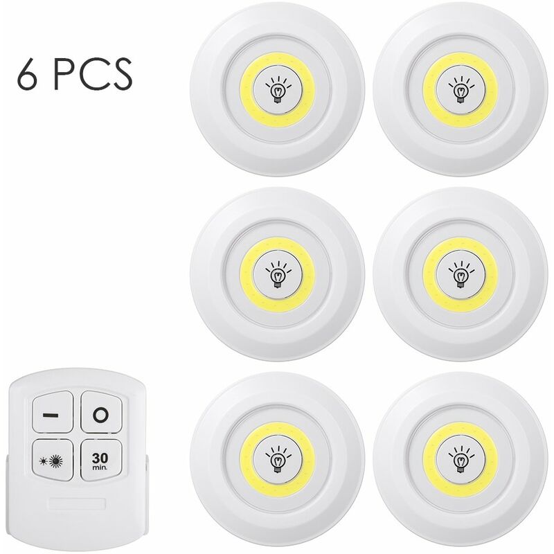 4.5v 1W COB LED Puck Light Paquete de 6 con control remoto Brillo Ajustable Inalambrico Regulable Sensor tactil Control Lampara nocturna Iluminacion
4.5v 1W COB LED Puck Light Paquete de 6 con control remoto Brillo Ajustable Inalambrico Regulable Sensor tactil Control Lampara nocturna Iluminacion