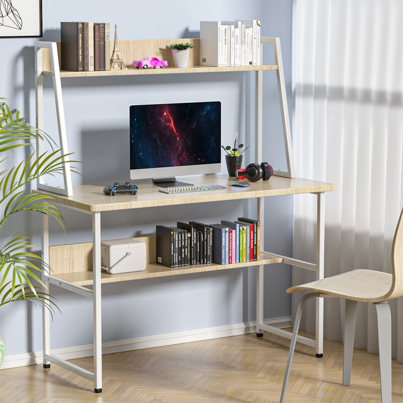 47*21*54 Inch Escritorio Multifucional de Madera con Soportes Metálicos, Fácil de Montar para Estudio, Domitorio, Estilo Sensillo
47*21*54 Inch Escritorio Multifucional de Madera con Soportes Metálicos, Fácil de Montar para Estudio, Domitorio, Estilo Sensillo