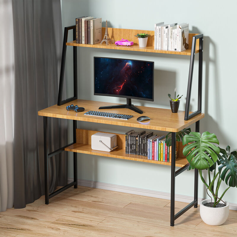 47*21*54 Inch Escritorio Multifucional de Madera con Soportes Metálicos y Negros, Fácil de Montar para Estudio, Domitorio
47*21*54 Inch Escritorio Multifucional de Madera con Soportes Metálicos y Negros, Fácil de Montar para Estudio, Domitorio