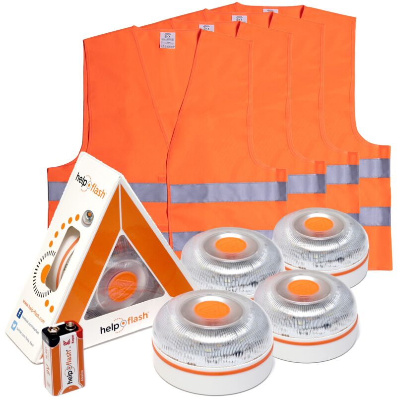 4x HELP FLASH V.2 2021 - luz de emergencia AUTÓNOMA, señal v16 de preseñalización de peligro y linterna, homologada, normativa DGT, V16, con base
4x HELP FLASH V.2 2021 - luz de emergencia AUTÓNOMA, señal v16 de preseñalización de peligro y linterna, homologada, normativa DGT, V16, con base