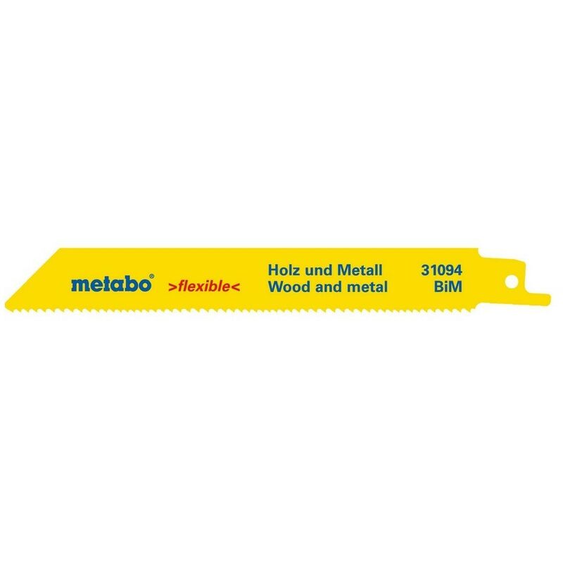 Metabo 631492000 Blister de 5 hojas de sierra de sable Madera Metal Perfiles Triscado Fresado BiM 150x0,9 mm
Metabo 631492000 Blister de 5 hojas de sierra de sable Madera Metal Perfiles Triscado Fresado BiM 150x0,9 mm